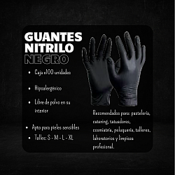 Guantes de Nitrilo, caja x100 unidades