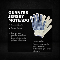 Guantes jersey moteado (ideal para tareas generales)