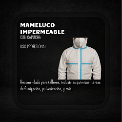 Mameluco impermeable con capucha